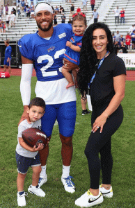 Micah Hyde with his wife Amanda Kamiksisian